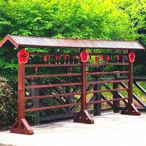 许愿架寺庙祈福架户外许愿墙亭防腐木祈愿架子景区风铃挂件架厂家