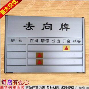 三人人员去向牌3人去向牌铝合金去向牌型材岗位责任牌状态牌定制