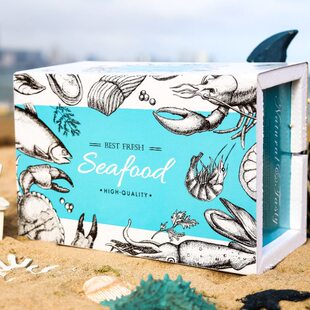 大连海鲜大礼包鲜活礼盒箱年货包装盒生鲜大闸蟹打包泡沫箱长方形