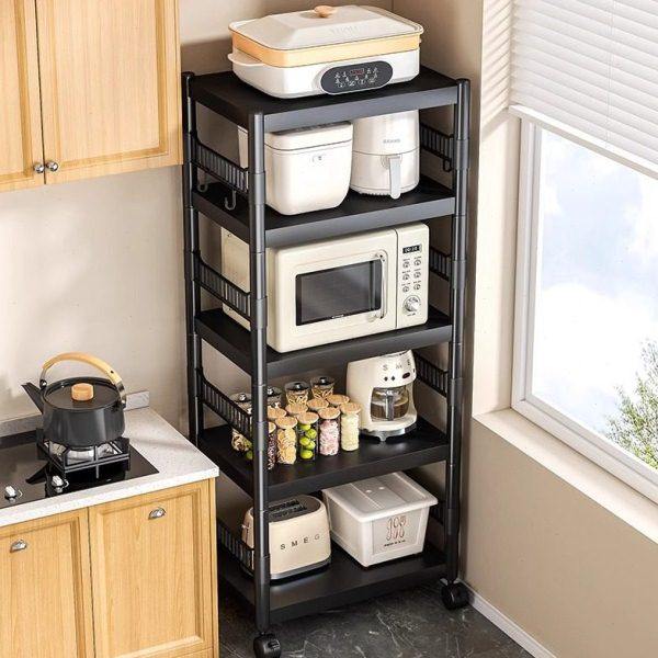 多层家用储物架落地可移动微波炉烤箱锅具架子立式加厨房置物架,厨房/烹饪用具,微波炉置物架,淘宝优惠券,粉丝福利购,淘宝优惠卷