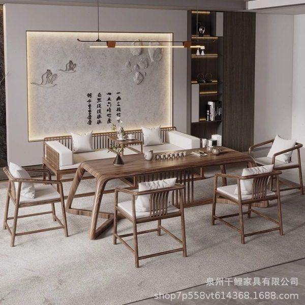 新中式实木茶桌桌椅组合家用阳台一体泡茶台现简约禅意茶室茶几,商业/办公家具,茶台/茶桌,淘宝优惠券,粉丝福利购,淘宝优惠卷