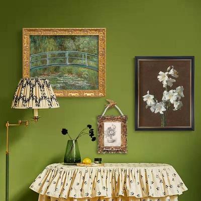 法式复古装饰画莫奈睡莲组合挂画餐厅墙面壁画A090