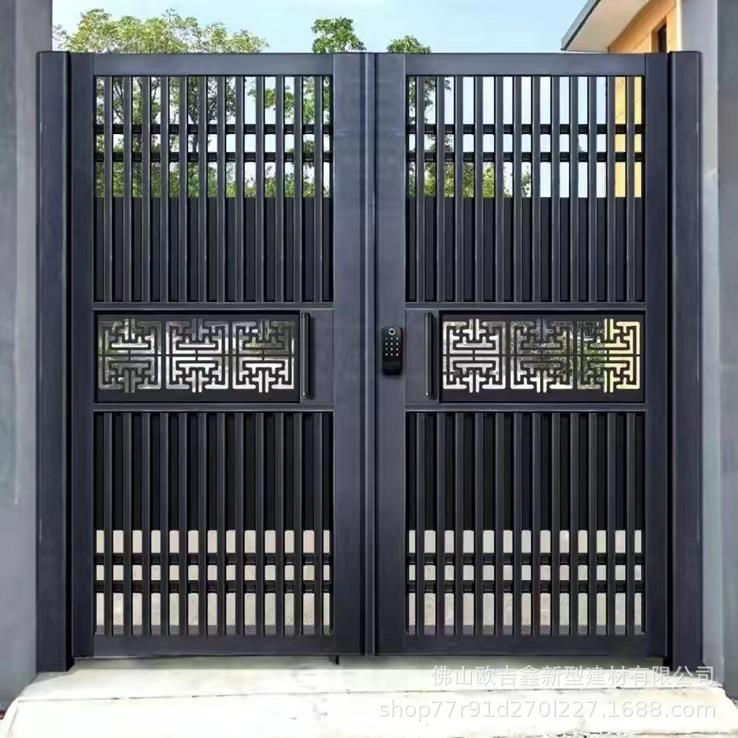别墅铝艺大门花园庭院铝合金欧式围墙双开庭院大门防盗厂家直销