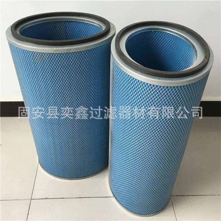 河北厂家 聚酯纤维滤筒 PTFE覆膜阻燃除尘滤芯 抛丸机滤筒