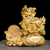 铜貔貅摆件纯铜坐地生财貔貅霸王飞天貔貅客厅装 饰品钱袋皮休T