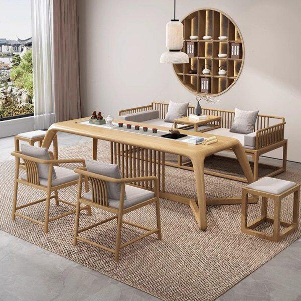 严选新中式实木泡茶桌组合家用客厅泡茶台简约茶艺茶道禅意喝茶桌