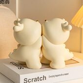 Q3Y创意书档小龙摆件酒柜客厅玄关书柜桌面可爱书立家居装 饰生日