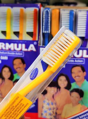 FORMULA西德美人牙刷中硬毛标准头合家欢一家人6色进口港货12装