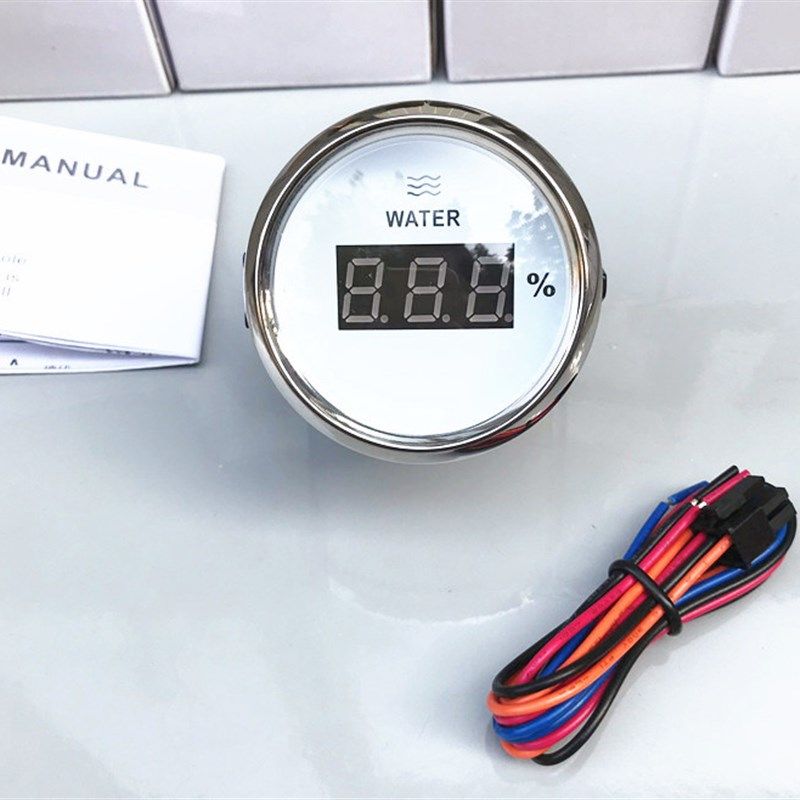 数显水位表背光颜色车用船用工程游艇水F箱水位表52mm水位水量仪