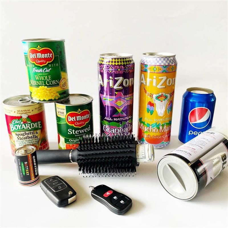 马口铁罐头造型家庭储物r藏钱存钱贵重小物收纳安全转移伪装储蓄