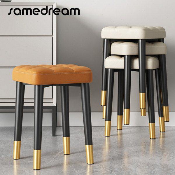 凳子家用可叠放方凳轻奢餐凳现代简约客厅椅子软坐小圆凳网红板凳,住宅家具,其它凳子,淘宝优惠券,粉丝福利购,淘宝优惠卷