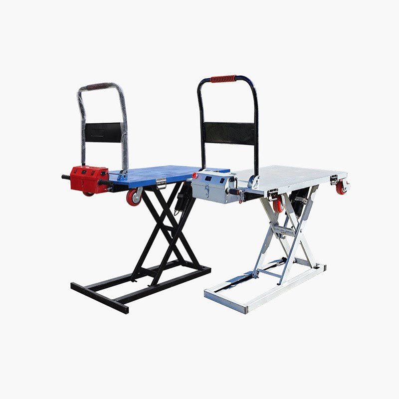 电动雷克车电动液压手推车随车专用平板车液压搬运叉车剪叉式升降