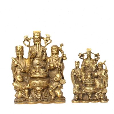 杨铜记 厂家 铜器  三仙福禄寿 铜福禄寿 三仙聚盆