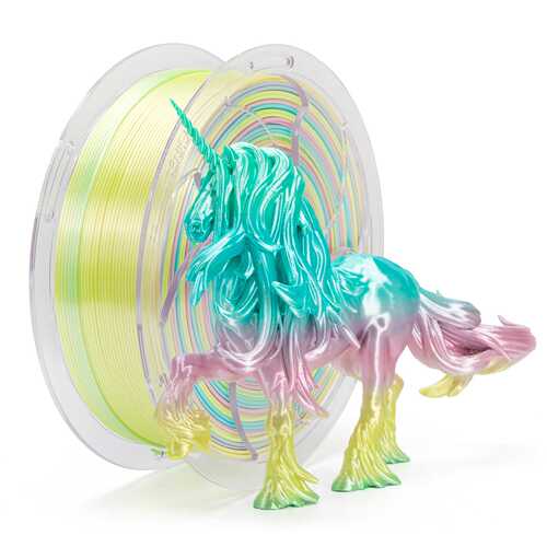 赛梦野三维3D打印耗材PLA耗材1KG丝绸彩虹3D打印机耗材1.75mm哑光
