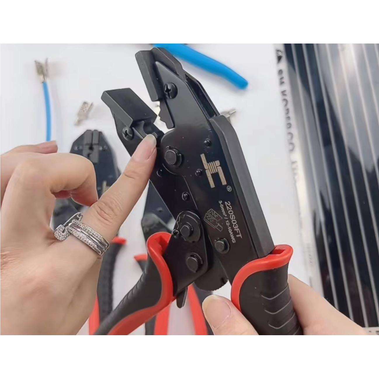 石墨烯电热膜碳晶地暖专用接线钳子连接卡子压线钳接线端子压接钳