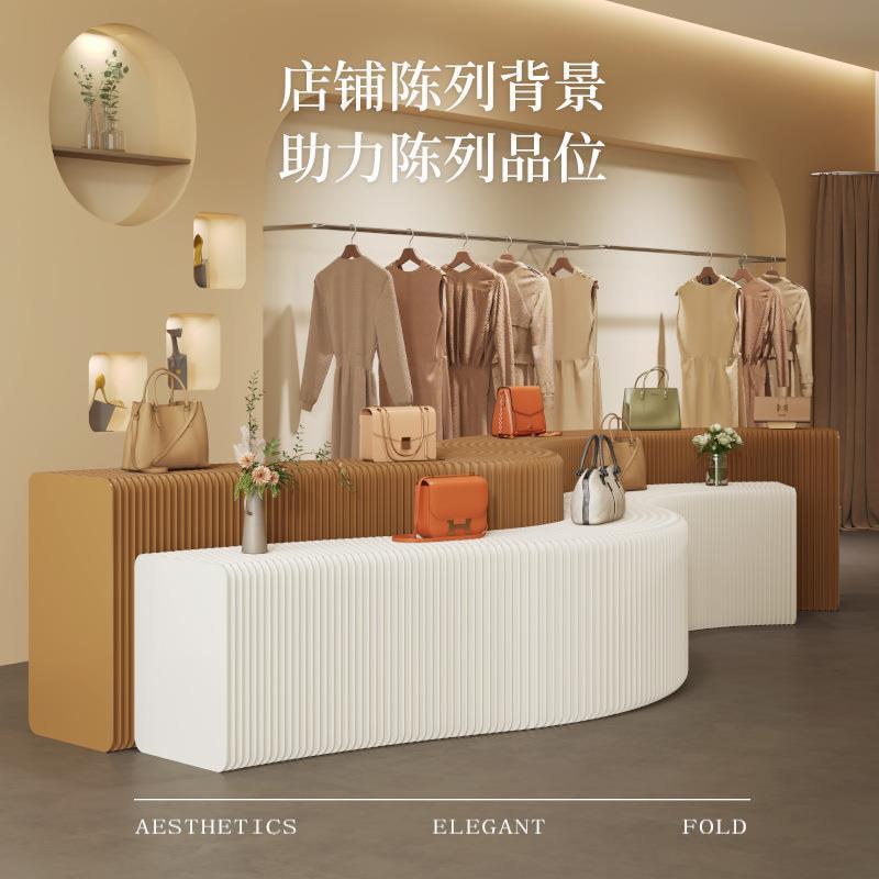 折叠陈列展示架长条展台橱窗商品置物架实体直播产品展览置物D