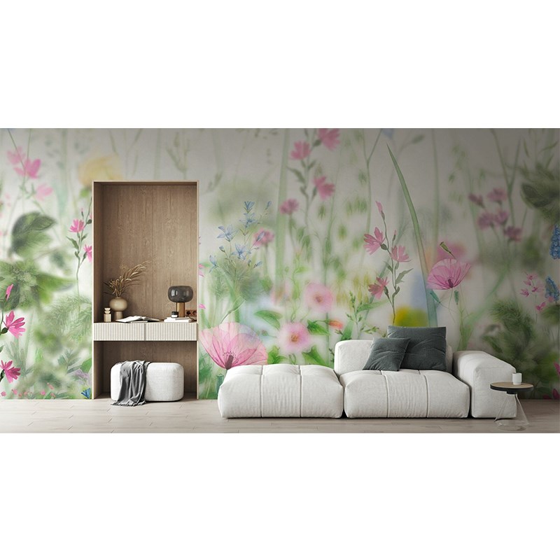 北欧法式壁纸田园风墙纸清新小花卧室壁布背景墙R布无缝全屋温馨