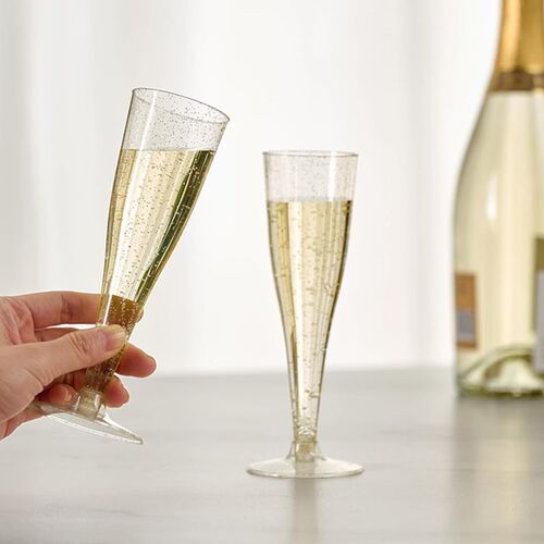 135ml闪光金性次塑料香槟杯鸡尾酒杯便携一明透杯派对聚餐活动