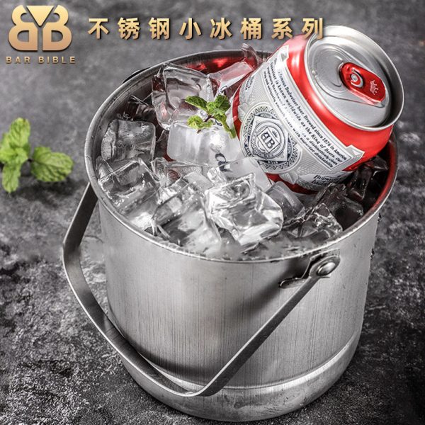 酒吧调酒 不锈钢小冰桶/红酒桶/小冰块桶/啤酒桶/洋酒桶过滤隔层图片