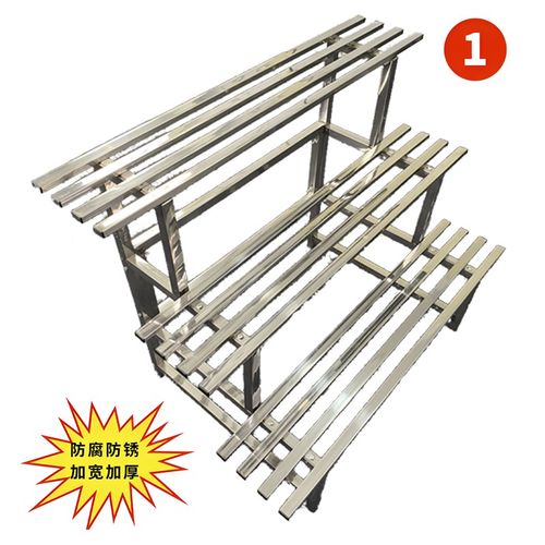 不锈钢多层花架阳台阶梯造型花盆户外置物N架室内落地多肉花盆架