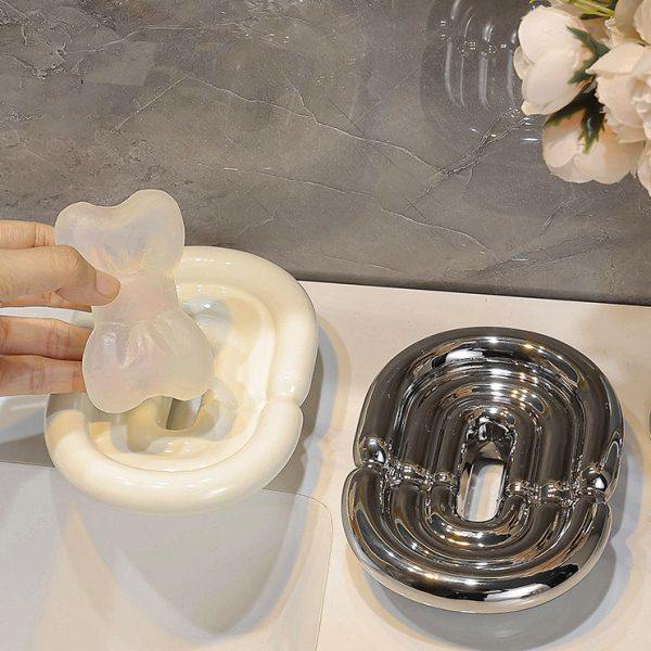 轻奢风创意肥皂盒香皂沥水免打孔陶瓷酒店卫生间浴室家用放皂碟盘,家庭/个人清洁工具,皂盒,淘宝优惠券,粉丝福利购,淘宝优惠卷
