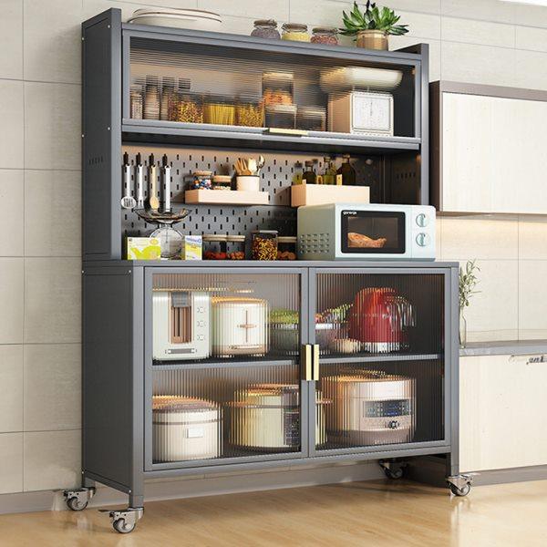 厨房置物架餐边储物柜落地多层烤箱微波炉锅电器多功能收纳橱柜子,厨房/烹饪用具,微波炉置物架,淘宝优惠券,粉丝福利购,淘宝优惠卷