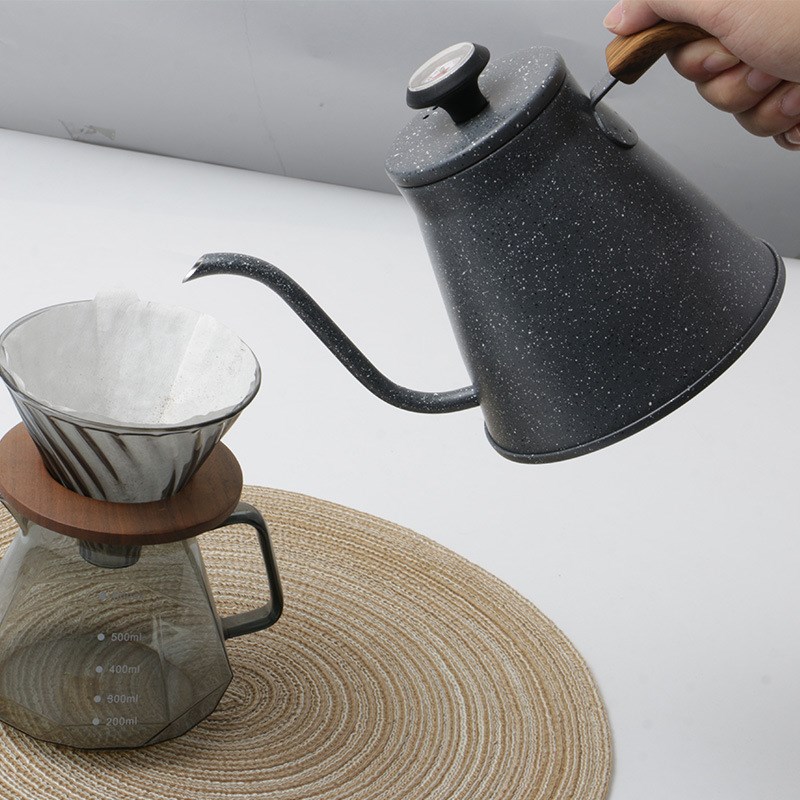 手冲咖啡壶304不锈钢1.2L长嘴壶咖啡器具温控明火茶水壶细嘴壶