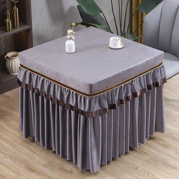 正方形烤火罩盖布桌布电取暖火炉桌罩家用厚电炉套防尘罩四季通用,居家布艺,烤火罩,淘宝优惠券,粉丝福利购,淘宝优惠卷