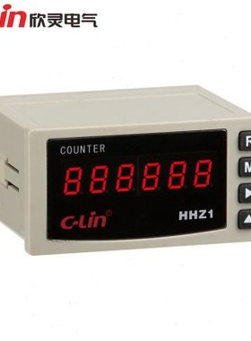 欣灵HHZ1转速表6位数显 传感器DC0-10V电压脉冲信号 不带控制输出
