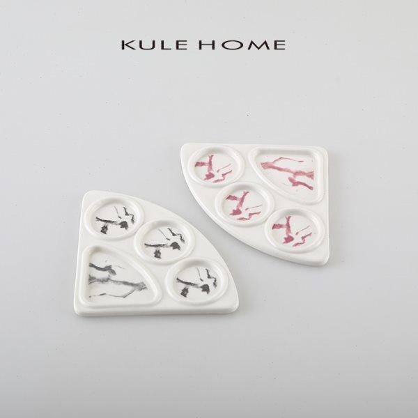KULE HOME 陶瓷调色盘国画水彩水粉颜料盘美术生专用瓷碟颜料油画,文具电教/文化用品/商务用品,调色板,淘宝优惠券,粉丝福利购,淘宝优惠卷