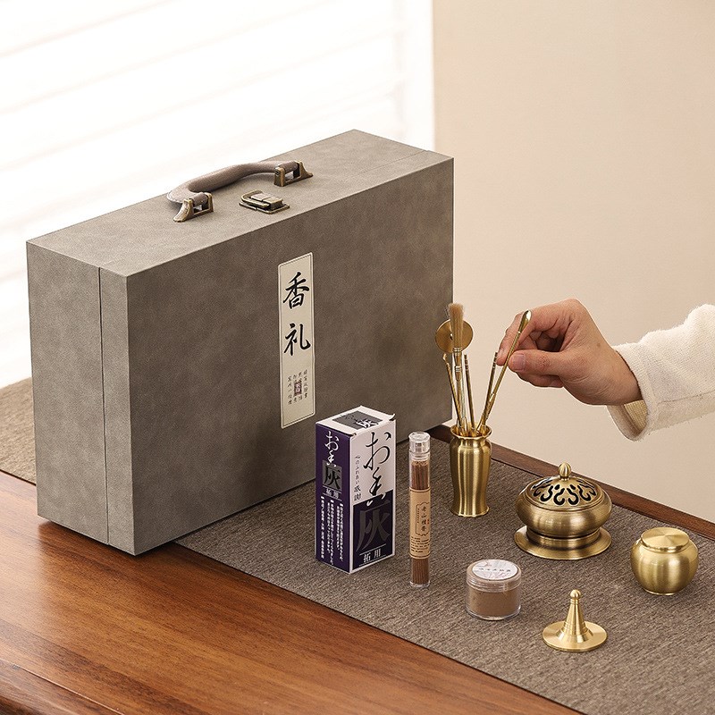 香篆工具一整套黄铜香篆模具香炉灰香勺香扫香铲打拓香道工具全套