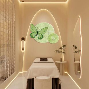 网红拍照区打卡布置打造型美容院装 饰品房间形象墙面氛围业高级感