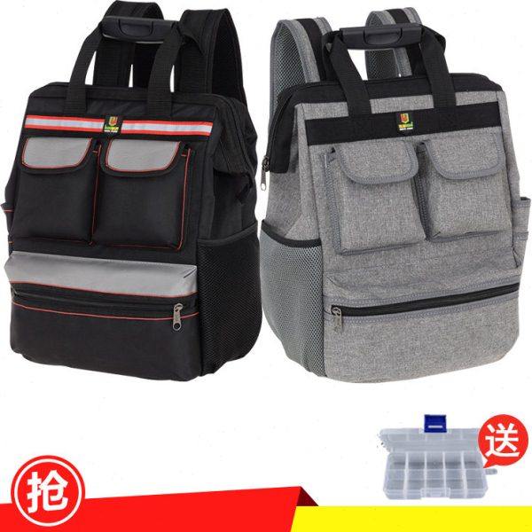 电工工具包男耐磨多功能电梯维修专用双肩背包安装帆布大加厚便携