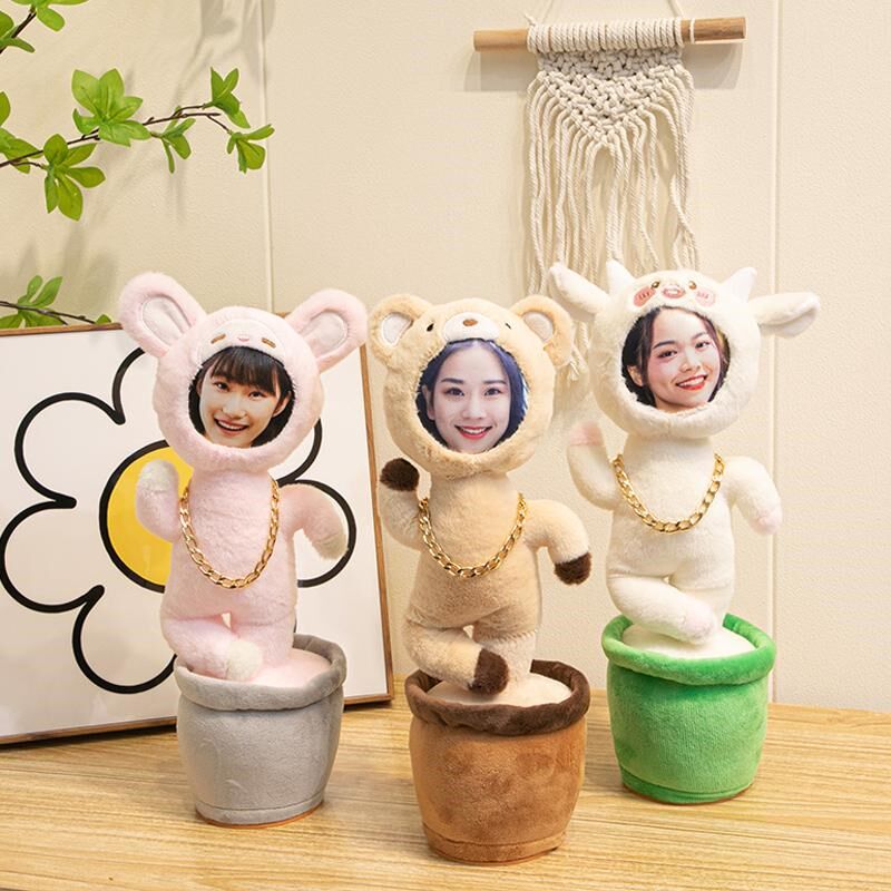 定制生日礼物送闺蜜男生女朋友会唱歌跳舞的录音人脸Y娃娃沙雕搞