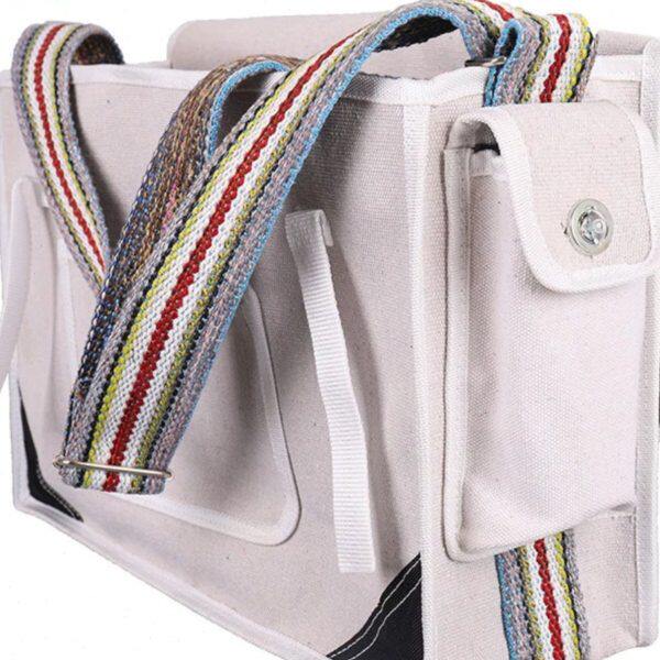 小寒电工包加厚帆布大号小号多功能五金工具包耐磨维修包白色加大