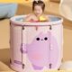 儿童泡澡桶宝宝折叠浴桶家用大人全身沐浴桶洗澡桶婴儿游泳坐浴盆