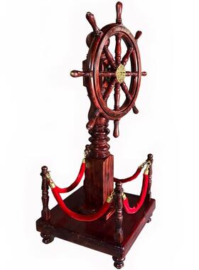 开业贺礼实木领航舵落地大摆件店铺酒店办公室客厅装饰大航海舵手