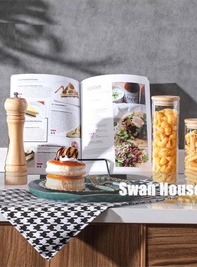 现代样板房间厨房台面摆件食物道具咖啡机套装餐边柜软装家居饰品