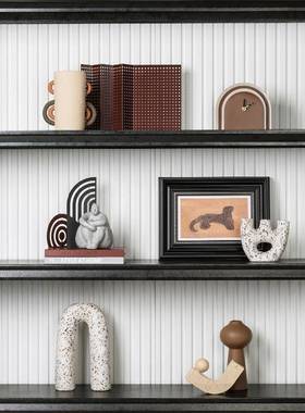 艺术几何喷点岩砂陶瓷花瓶北欧简约家居样板间客厅插花电视柜摆件