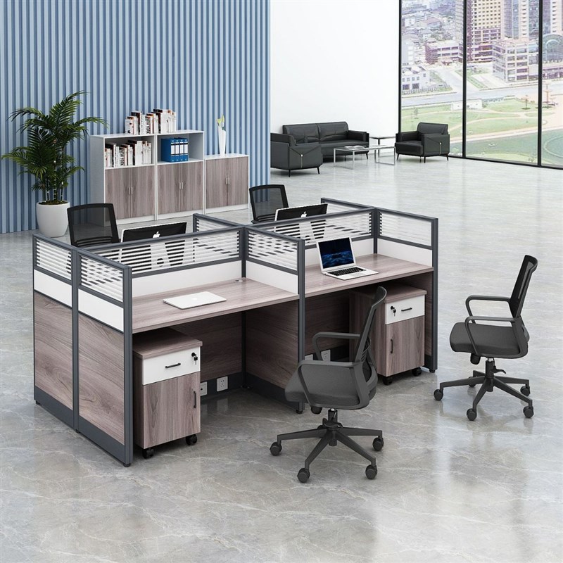 职员办公桌椅组合屏风卡座简约员工桌4人卡位隔断组合6人财务桌