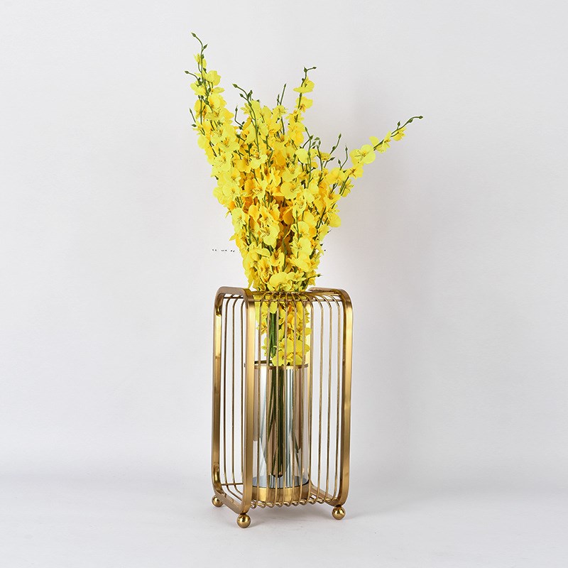 客厅家居摆件变压器花器电镀拉丝+大理石防锈防潮软装修饰品摆件