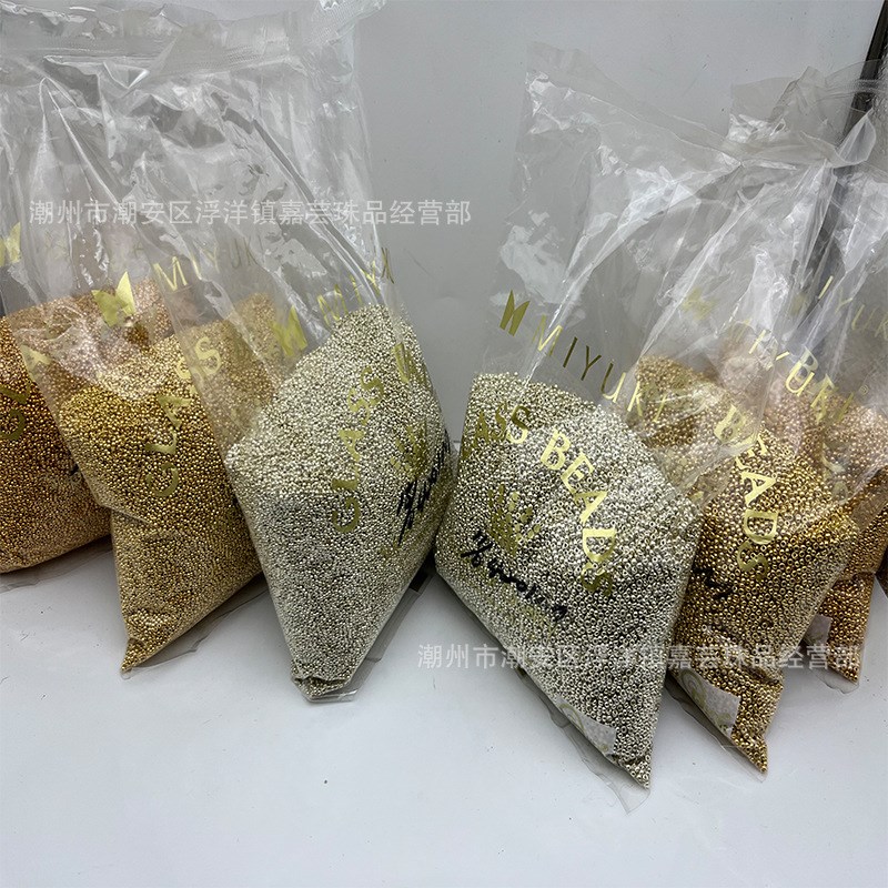 进口MIYUKI御幸玻璃米珠4201/4202/4203加强电镀金珠银珠1.5mm2mm