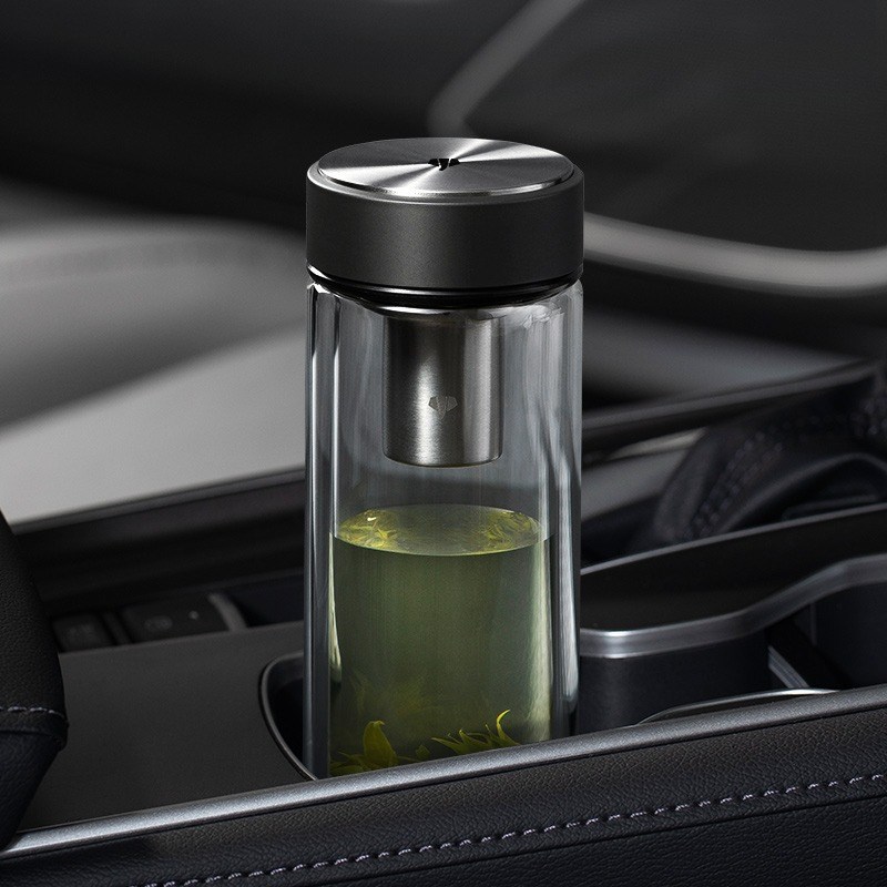 玻璃杯双层玻璃杯男士泡茶杯商务车载杯子女大容量