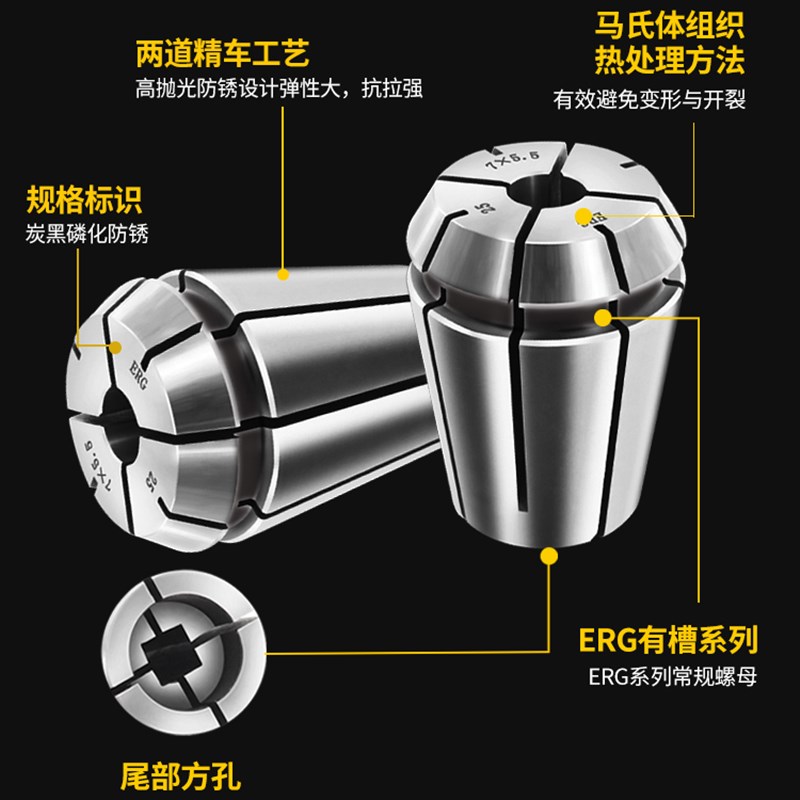 #3YV54TF1攻丝夹头数控ERG20/32筒夹丝攻刀柄丝锥攻牙过载扭力车