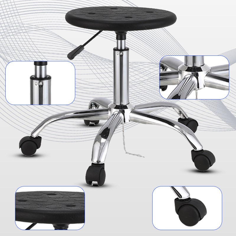 实验室凳子升降椅子车间流水线升降凳学校工厂旋转圆凳防静电凳子