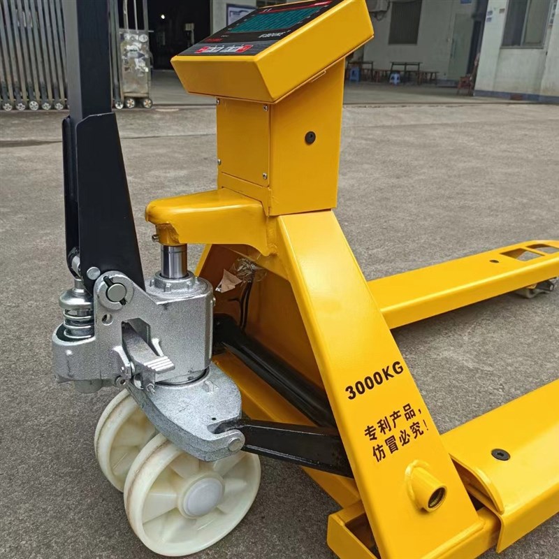 包邮电子称叉车带称叉车3吨叉车秤手动叉车地牛锂电车托板手拉车
