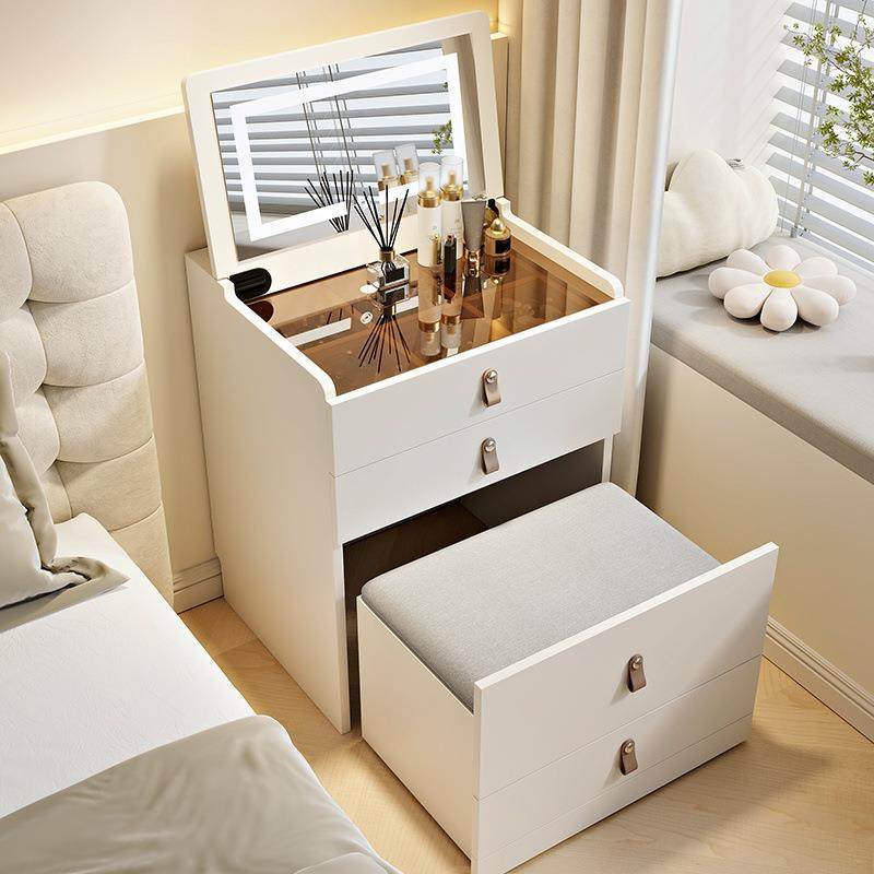 奶油风房间简约现代简易翻盖式化妆桌收纳二合一体床头柜梳妆台,模玩/动漫/周边/娃圈三坑/桌游,模型制作工具/辅料耗材,淘宝优惠券,粉丝福利购,淘宝优惠卷
