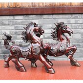 工艺品 宇卓铜器 摆件 抬腿马 生肖马 纯铜马 黄铜马