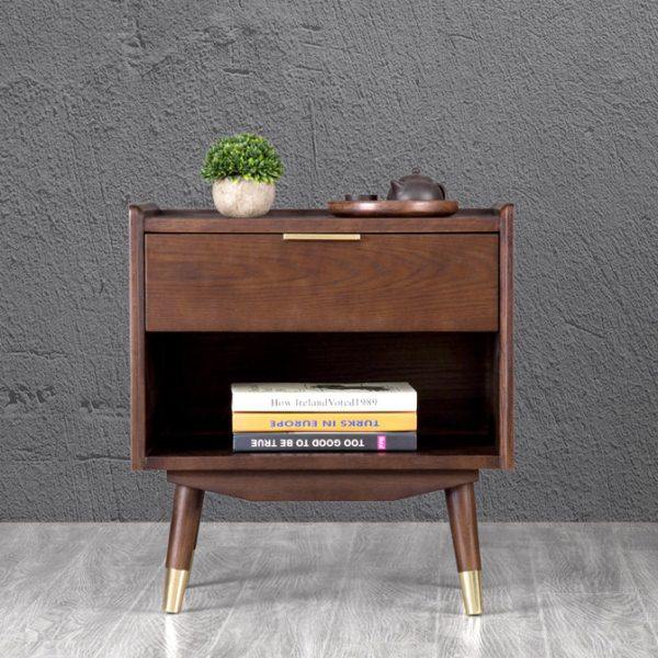 北欧日式全实木橡木黑胡桃木床头柜简约现代卧室家具储物收纳斗柜,住宅家具,床头柜,淘宝优惠券,粉丝福利购,淘宝优惠卷