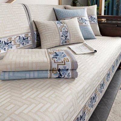 新中式沙发垫四季通用防滑档实木沙发坐垫现中式沙发套罩盖巾,居家布艺,沙发垫,淘宝优惠券,粉丝福利购,淘宝优惠卷